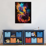 Tucocoo Diamond Painting Kits for Adults, Pink Phoenix Full Drill Round Diamond Cross Stitch Statue of Buddha Flower Diamond Painting by Number Kits Rhinestone Embroidery Arts Craft 12x16 inch Tucocoo