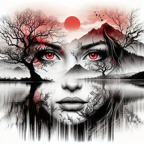 MXZCZX 5D Sunset Diamond Painting Kits for Adults Beginners,Mountain Diamond Art Kit, DIY Sunset Scenery Full Round Drill Paint with Diamond Pictures Gem Art, Home Wall Decor 14x14In MXCFZX