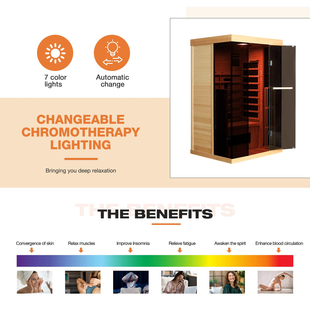 BNEHS Infrared Sauna, 1-2 Person Home Sauna with 10 Minutes Warm-up Heater Tube& Carbon Panels, Personal Sauna for Home with Door Handle to Hold Cell Phones and IPad, Panoramic Tempered Glass BNEHS