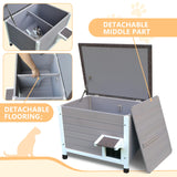 Rockever Outdoor Cat House, 100% Insulated Outdoor Cat Houses for Winter Outdoor Cat Houses for Feral Cats Weatherproof All-Round Foam Design Rockever