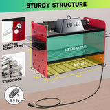 NRCUWI Garden Power Tool Organizer, Heavy Duty Tools Storage Rack Wall Mount with Charging Station, 3 Layers Yard Tool Shelf Drill Holder for Ryobi Tools - Ideal for Garage, Workshop NRCUWI