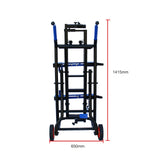 MENIPHIB Folding Portable Tile Saw Stand, miter saw stand with wheels,collapsible and portable, saw stand table, chop saw roller stand, saw horse roller stand, mitre saw stand, Blue, S5250010 MENIPHIB
