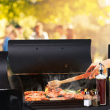 Charcoal Grills Outdoor BBQ Grill Offset Smoker with Wheels Side Fire Box Portable Barbecure Grill for Outdoor Cooking Backyard Camping Picnics,Black NChanmar