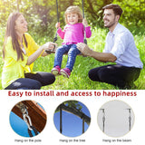 PELLOR Wood Swing Seat, Carbonized Hanging Wood Tree Swing for Adult Kids Children Anticorrosive & 100% Waterproof Wooden Swing Set 440lbs Load Indoor Outdoor Backyard Play PELLOR