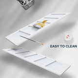 EaseLife 38in x 84in Glass Barn Door with 6.6FT Sliding Door Hardware Kit Included & Handle,Solid LVL Wood Covered with Water-Proof & Scratch-Resistant PVC Surface,DIY Assembly,5-Panel Glass,White EaseLife