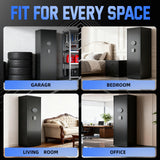 Lnoauys 8-10 Gun Safe for Rifles and Pistols, Gun Cabinets for Rifles and Shotguns, Long Gun Safe for Home Rifle and Pistols with Dual Alarm & Mute Mode, Gun Cabinet with Quick Access and Gun Rack Lnoauys