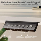 VVENACE 63 x 28 inch Electric Standing Desk Adjustable Height 4 Memory Preset, 4 Wheels, 2 Headphone Hook, Home Office Desk, Stand Up Desk Sit Stand Desk, Splice Board White VVENACE