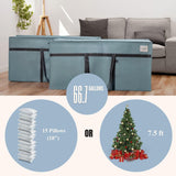 VENO 2 Pack Extra Large Moving Bags, Heavy Duty Storage, Moving Boxes, Large Storage Bins with Lids Alternative for College, Christmas Tree, Packing Supplies Essentials (Light Blue Matte, 2 Pack) VENO