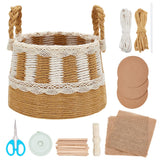 FREEBLOSS Macrame Cord Basket Weaving Craft Kit for Beginners DIY Storage Basket Storage Bins Basket Making Supplies for Adults Basket Weaving Kits for Adults FREEBLOSS