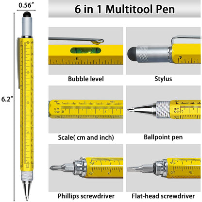 Gifts for Men, Stocking Stuffers for Adults Men, Multi-Tool Pen Set Fathers Day Dad Gifts from Daughter Son Wife, Birthday Christmas White Elephant Gifts, Multitool Gadgets for Men Husband Hi - WoodArtSupply