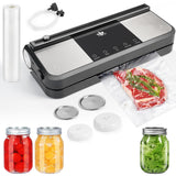 Etunsia Cordless Vacuum Sealer, Rechargeable Vacuum Sealer Machine, Build in Cutter and Bag Storage, With External Air Hose for Mason Jars/Canisters (Black and Gray) Etunsia