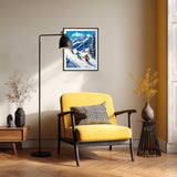 Cawpom Paint by Number Skiing, Ski Paint by Numbers Kit for Adults, Winter Sports Wall Art, Snow Mountains Acrylic Painting, Snowboard Poster Home Wall Decor(16x20inch, No Frame) Cawpom