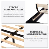 SHA CERLIN Full Platform Bed Frame with Velvet Upholstered Headboard, Mattress Foundation with Strong Wooden Slats Support, No Box Spring Needed, Black SHA CERLIN