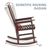 Mederlo Acacia Wood Outdoor Rocking Chair, Patio Rocker for Front Porch, Deck, Indoor Mederlo
