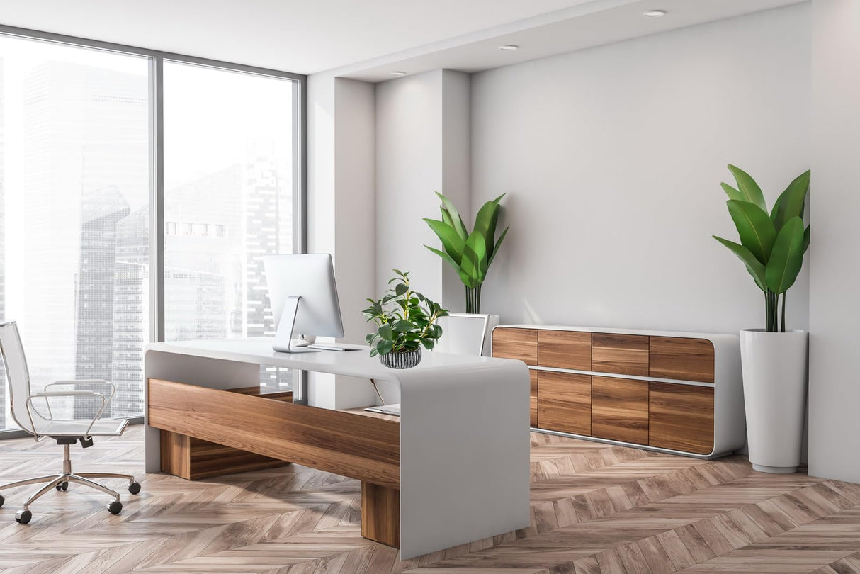 AlphaAcc Artificial Plants Decor Greenery Fake Succulents Indoor Potted Fake Plant with Rustic Black Clay Planter for Farmhouse Room Bathroom Bedroom Kitchen Office Table Desk Decor AlphaAcc