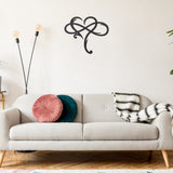 Willbond Wood Infinity Heart Wall Decor 9.8 x 11.8 Inch Love Sign Plaque Wood Art Geometric Wall Decor for Wedding Gifts Home Bedroom Living Room Decoration WILLBOND