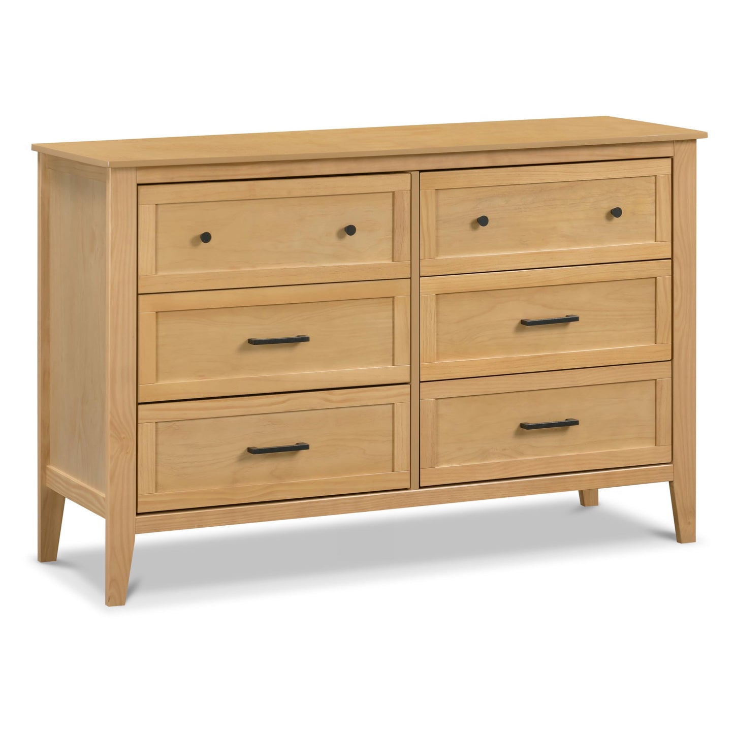 Davinci Sawyer Farmhouse 6-Drawer Dresser in Honey - WoodArtSupply