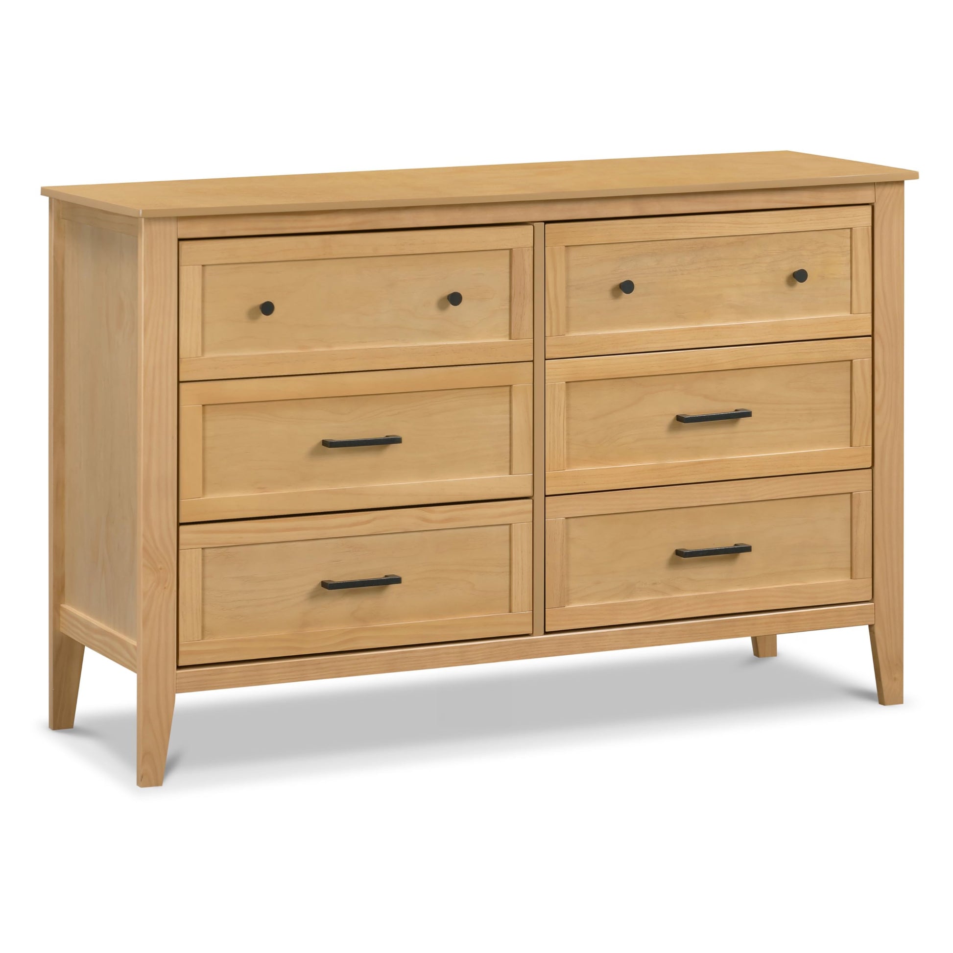 Davinci Sawyer Farmhouse 6-Drawer Dresser in Honey - WoodArtSupply