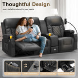 YONISEE Modern Recliner Sofa Set - 3 Seat Sofa & 1PC Swivel Recliner Chairs with Heat & Massage for Living Room (3+1) YONISEE