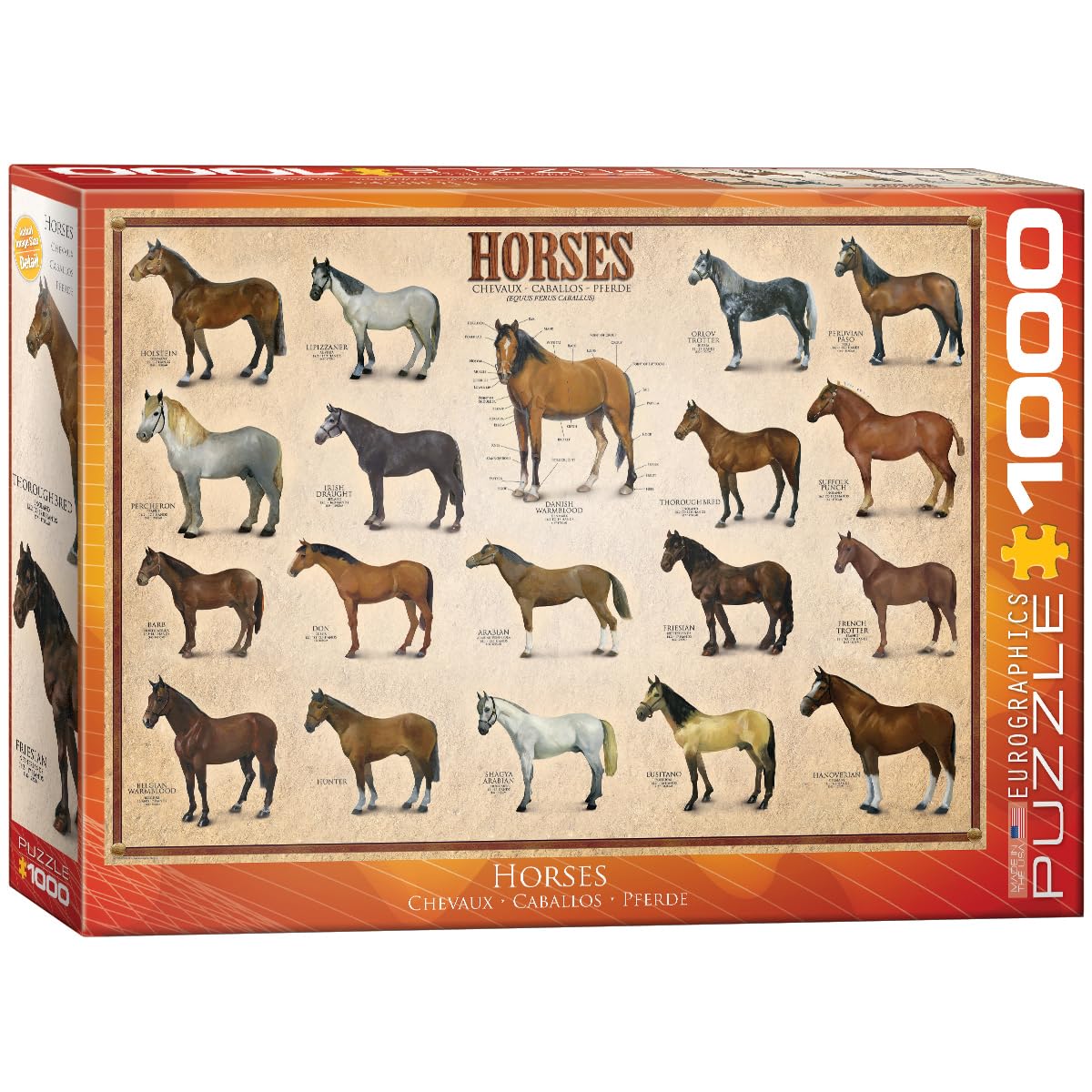 EuroGraphics Horses 1000 Piece Puzzle EuroGraphics
