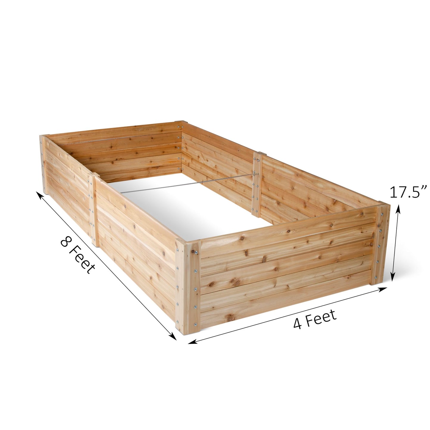 Infinite Cedar Select Cedar Raised Garden Bed - 4' x 8' x 17.5" - Handcrafted in Maine from North American Western Red Cedar Wood - WoodArtSupply