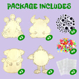 GOGREENWOVEN 12 PCS Halloween Crafts for Kids - DIY Monster Wooden Magnet Painting Kits with Googly Eyes - Halloween Party Favors for Ages 4-8 - Non Candy Trick or Treat Gifts & Classroom Prizes GOGREENWOVEN