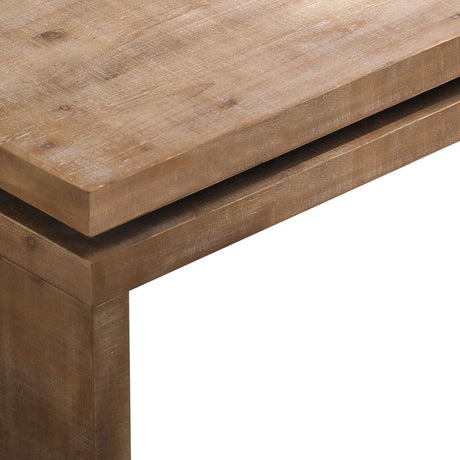 47.6" Wood Coffee Table, Mid Century Modern Farmhouse Wooden Coffee Tables for Living Room Natural Solid Firwood Tabletop Rectangle Center Table for Apartment Home Office Tea Table (Natural) ivoros