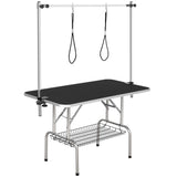 Yaheetech 45-inch Large Heavy Duty Pet Dog Grooming Table W/Adjustable Overhead Arm, Clamps, Two Grooming Noose, Tray Yaheetech