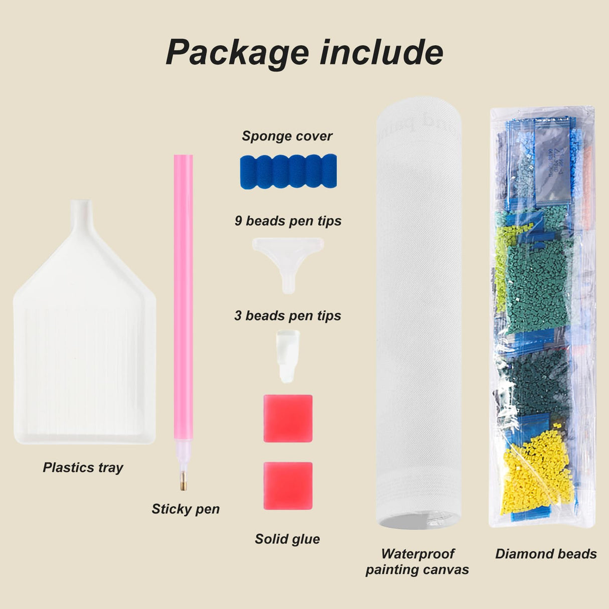 Stalente Diamond Painting Kits for Adults, 5D DIY Diamond Art Kits for Beginners Round Full Drill Diamond Painting for Home Wall Decoration Gift 12×12inch, Glass Shard Flower Stalente