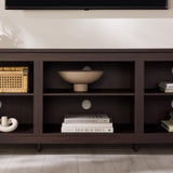 Walker Edison Wren Classic 6 Cubby TV Stand for TVs up to 80 Inches, 70 Inch, Espresso Walker Edison