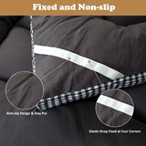 Thick Mattress Topper Twin Size - Non-Slip Mattress Pad Cover for Back Pain Breathable Folding Sleeping Pad Machine Washable Mattress Protector (39x75 inch,Black) Reberyle
