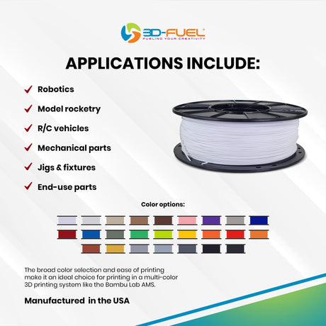 3D-Fuel Tough Pro PCTG Filament for 3D Printing, Better Than PETG Filament, Made in The USA, 3D Printer Filament, Dimensional Accuracy +/- 0.02 mm, 1.75mm, 1 kg Spool, Olive Green 3D-FUEL FUELING YOUR CREATIVITY