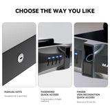 Drawer Safe with Super Biometric Finger Vein Recognition Lock for Two Pistols Storage Safe Quick Access with Biometric Fingerprint Under Desk Drawer Gun Safe for Home and Vehicle MAXSafes