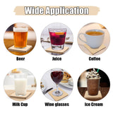 24 PCS Unfinished Square Wood Coasters, SIJDIEE 4 Inch Blank Wooden Craft Coasters with Non-Slip Foam Pad Stickers for DIY Stained Painting Wood Engraving Home Decoration Supplies SIJDIEE