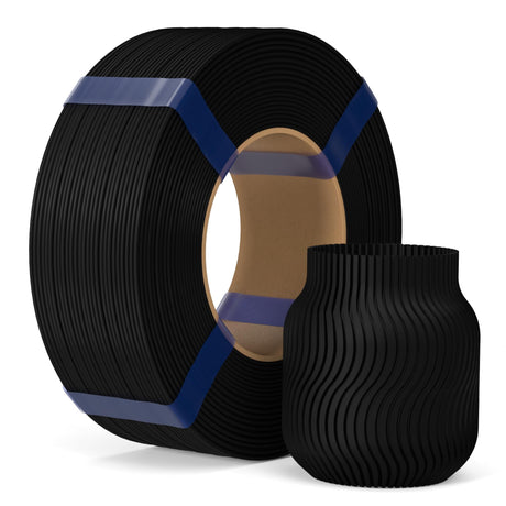 ELEGOO PLA Basic Refill Filament 1.75mm Black 1KG, 3D Printer Filament No Spool Dimensional Accuracy +/- 0.02mm, 3D Printing PLA for Reusable Spool Refilling ELEGOO