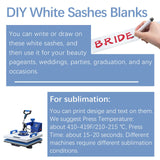 LaiHiulaan 15Pcs White Sashes Blank Satin Sashes for Pageants Sublimation Blanks Sash to Decorate Plain 2025 Senior White Sash Birthday Sash for Women Homecoming LaiHiulaan