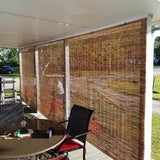 Bamboo Window Shades Outdoor Blackout Bamboo Roller Blinds,28x72in 38x64in 48x48in 64x64in 72x72in Cordless Roll Up Shade for Patio Balcony Porch Privacy Retro Bamboo Curtains (Size : W 64inxH 60in) WZLSQLTY