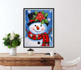 Diymood Paint by Numbers for Adults Christmas, DIY Oil Painting Snowman Acrylic Paint by Number Kits for Kids Adults Beginner for Home Elder Wall Decor 16x20 Inch Diymood