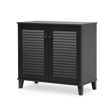 Baxton Studio FP-01LV-Espresso Studio Coolidge Shoe-Storage Cabinet, Espresso 14.5Lx29.625Wx27.5H Baxton Studio