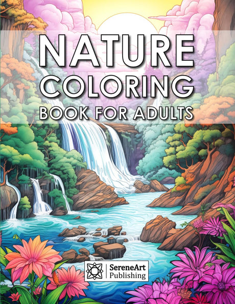 Nature scenes coloring book WoodArtSupply