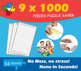 Preserve 9 X 1000 Piece Puzzle Glue Sheets Clear Saver Peel and Stick 54 Puzzle Saver Sheets Puzzle Frame Kit Puzzle Glue Clear No Stress and No Mess Adhesive Sheets Preserve Puzzle for Adult and Kids dgudgu
