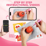 MOREJMTT Needle Felting Kit, 6 PCS Farm Animal Needle Felting Beginner Kits, Wool Felt Needle Felting Tools Foam Pad, Craft Party Supplies for Beginners Adult(6pack Axolotl) MOREJMTT