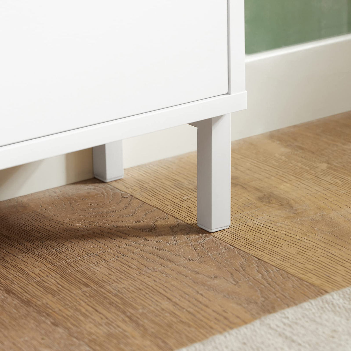 Haotian Shoe Cabinet with 4 Flip-Drawers, Narrow Shoe Rack, Slim Shoe Organiazer Entryway White, FSR100-W Haotian