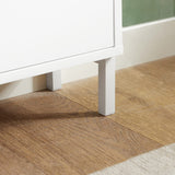 Haotian Shoe Cabinet with 4 Flip-Drawers, Narrow Shoe Rack, Slim Shoe Organiazer Entryway White, FSR100-W Haotian