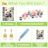 Reivworl Panda Paint by Numbers Kit for Adults, Panda Paint by Number for Adults, Adult Paint by Number Kits for Gifts and Home Wall Decor 16x20Inch Reivworl