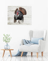 Paint by Numbers for Adults Without Frame, Thanksgiving Turkey Vintage Wooden Board Paint by Numbers Kits on Canvas DIY Acrylic Painting for Kids Beginner, 12"x16" Savannan