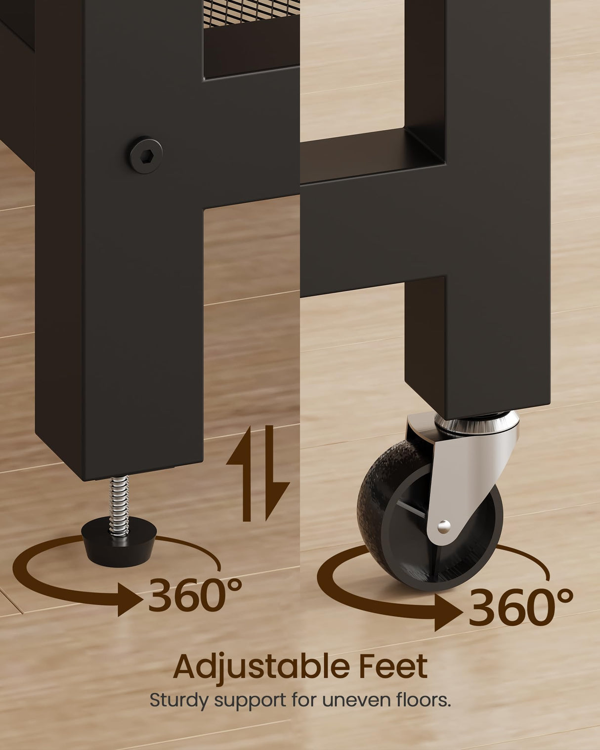 CHOEZON Kitchen Island with Power Outlet, Kitchen Island Table with Folding Top, Stationary Storage Islands, Coffee Bar with Outlets and USB Ports, for Dining Room, Rustic Brown and Black TZD01UBF CHOEZON