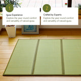 MIINA Japanese Traditional Tatami Mattress, Igusa (Rush Grass) Tatami Mat, Floor Mattress, Japanese Floor Mattress,Japanese Futon, 61"x78" (Queen, Natural) MIINA
