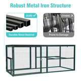 Suumerpety Heavy-Duty Metal Chicken Coop Run Extension - 14.3 sq ft Lockable Outdoor Playpen for Chickens, Ducks, Rabbits | Predator-Proof Design, Expandable Panels & Weather-Resistant Frame Suumerpety