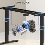 FLEXISPOT Electric Standing Desk 63 x 28 Inch Adjustable Height Desk Home Office Computer Workstation Sit Stand Desk, Black Top + Black Frame FLEXISPOT